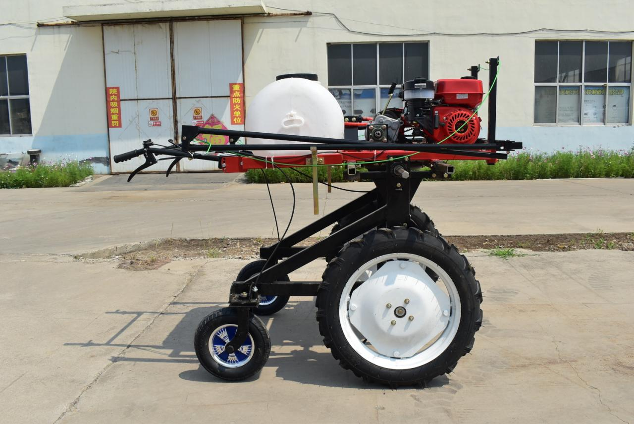 Hand-pushed self-propelled sprayer