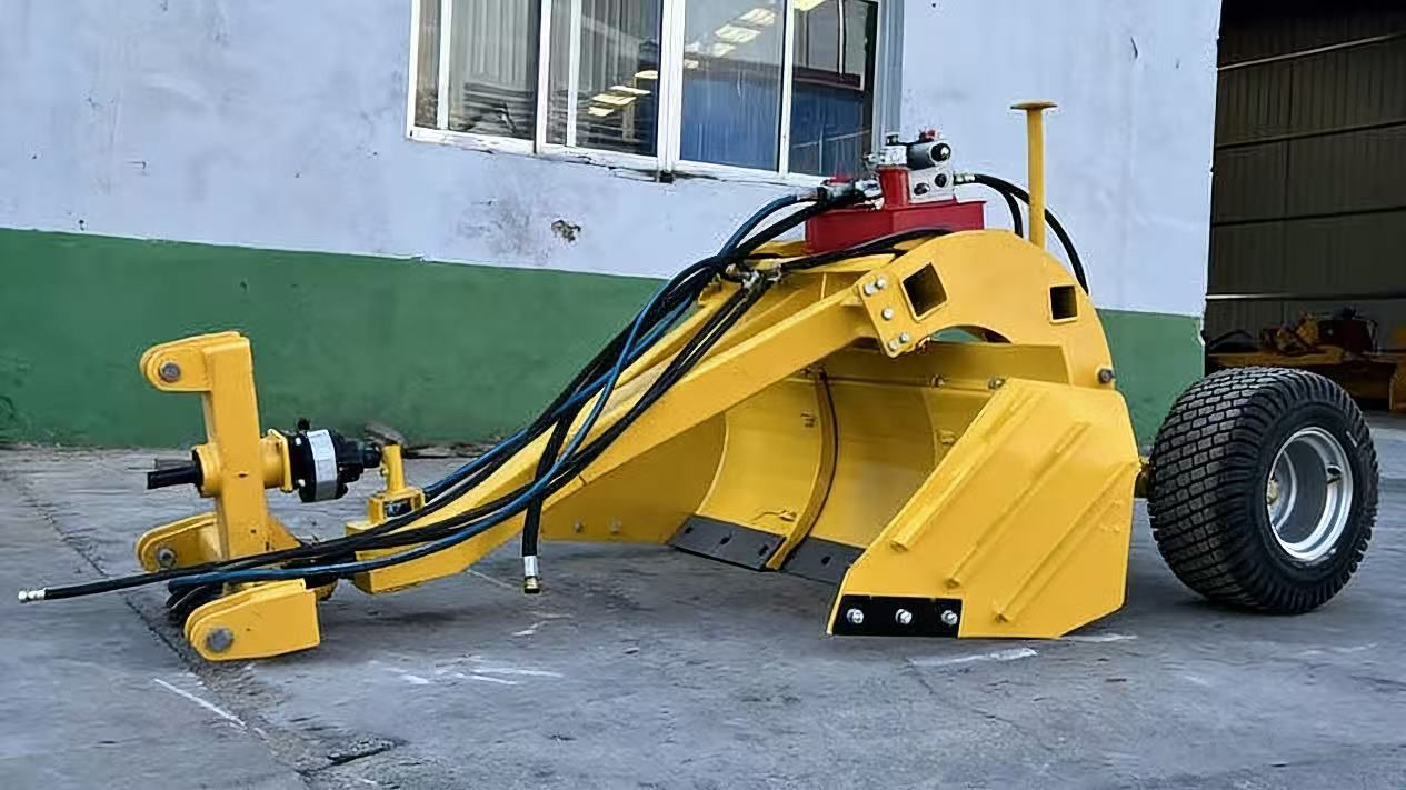 Small laser or satellite curved beam land leveler