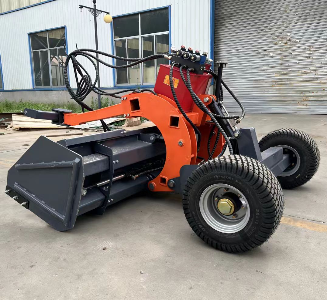 Small laser or satellite curved beam land leveler